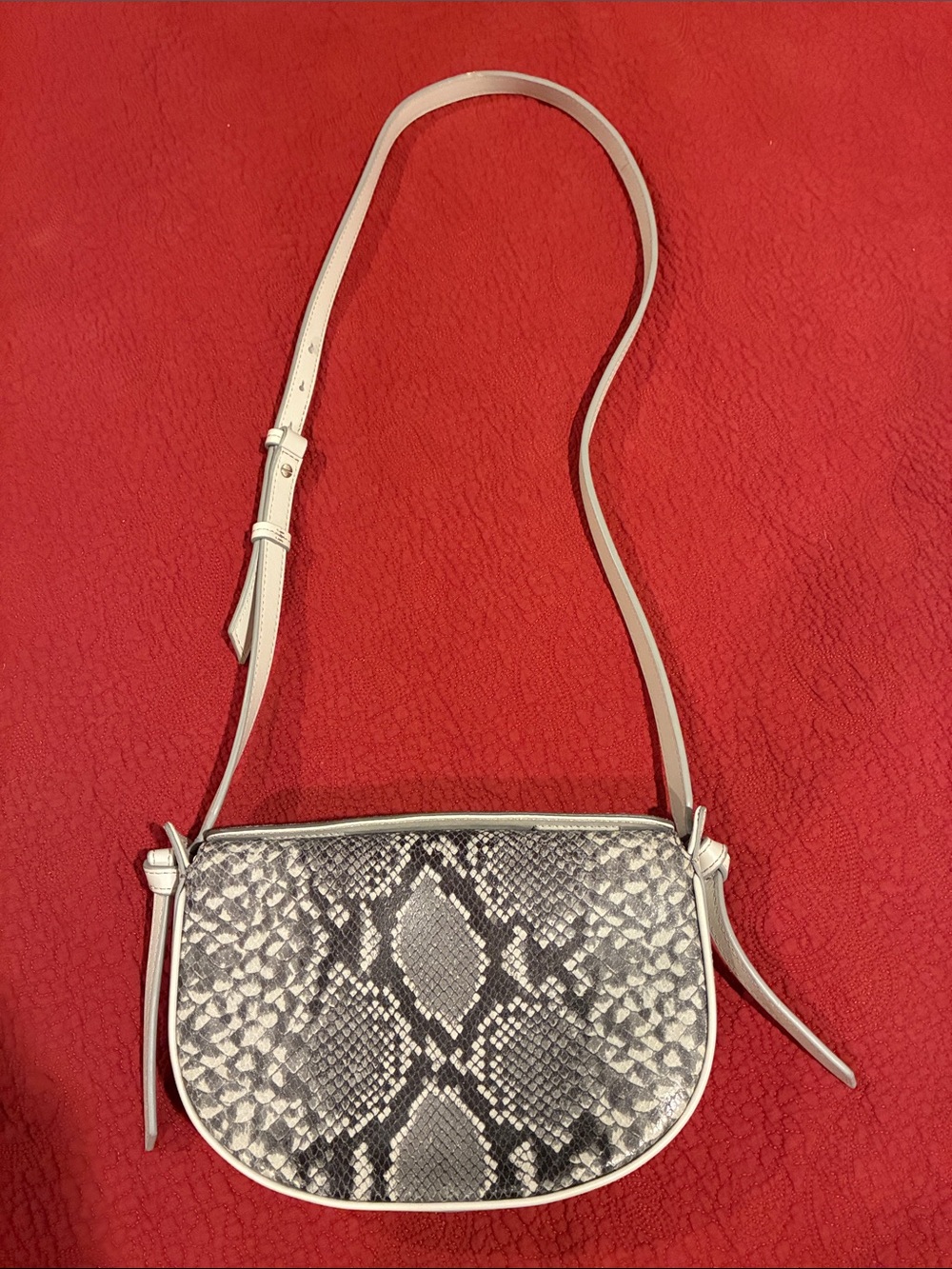 Banana Republic Half-moon Snakeskin Leather purse